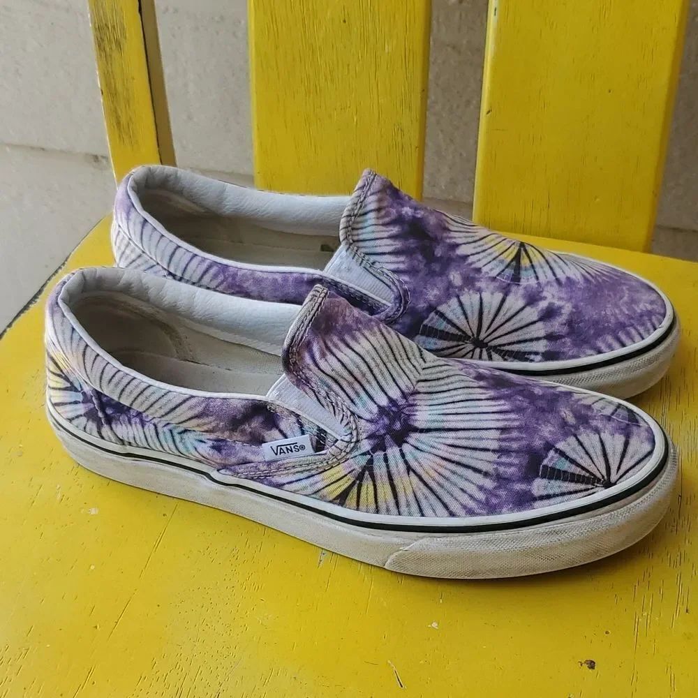 Vans New Age Classic Slip On Purple Tie Dye Shoes M9 W10.5